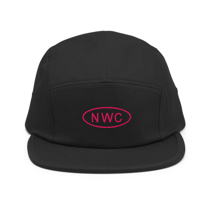 BLACK "PINK NWC LOGO" 5 FIVE PANAL CAP