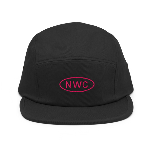 BLACK "PINK NWC LOGO" 5 FIVE PANAL CAP